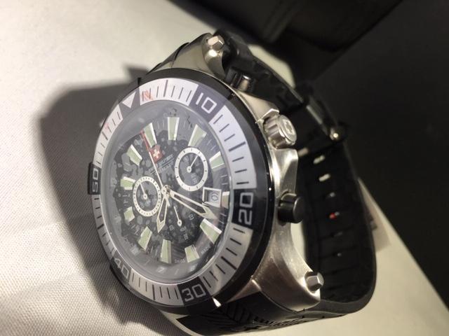 Swiss Military Calibre Men’s Hawk Chronograph Black Textured Dial Watch