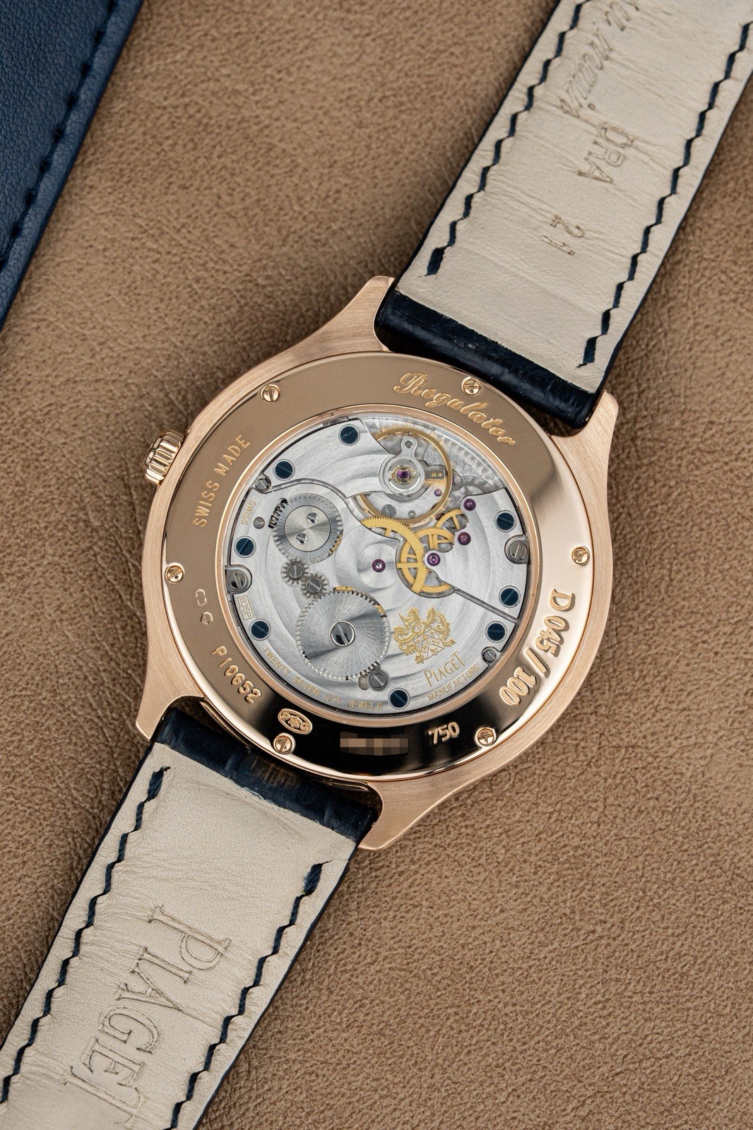 Piaget Emperador 42mm 18k Rose Gold Retrograde Exhibition Caseback Ref. PI0652