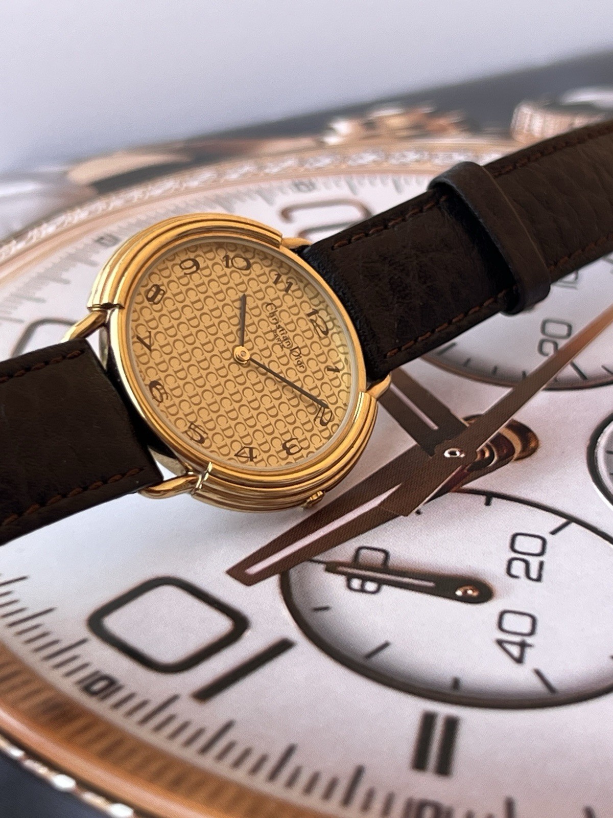 Vintage Christian Dior Gold Plated Watch | Step Case & Swiss Quartz Movement