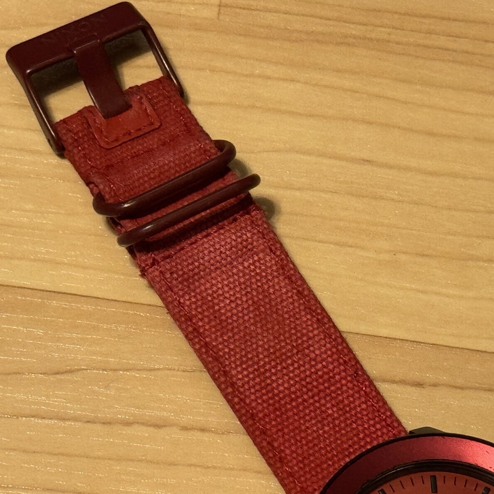 Nixon The Corporal Take Charge Red Out Stainless Men’s Analog Surf Watch RUNS