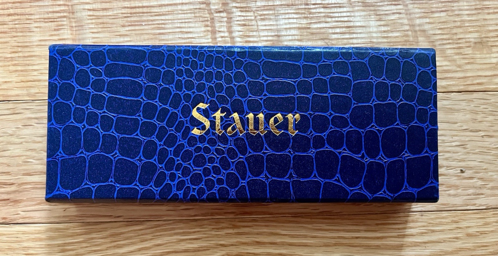 Stauer Larissa Women’s Dress Watch Silver/Blue Roman Dial Leather Band 34mm Date