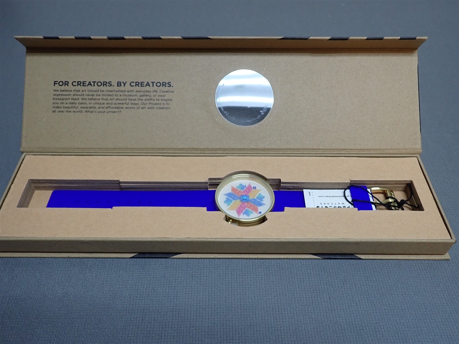 NEW Projects Watches PJT-7571 Phulkari 39mm Blue Silicone Band Watch