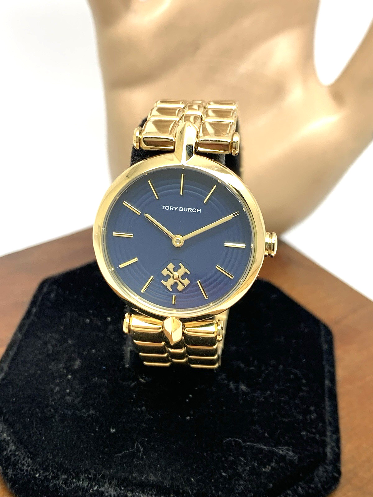 Tory Burch Women’s Watch TBW2043 Kira Quartz Blue Dial Gold Stainless Steel 30mm