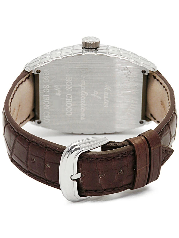 FRANCK MULLER Tonau Curvex Iron Croco 7880 SC IRON CRO Automatic 50mm Box Silver