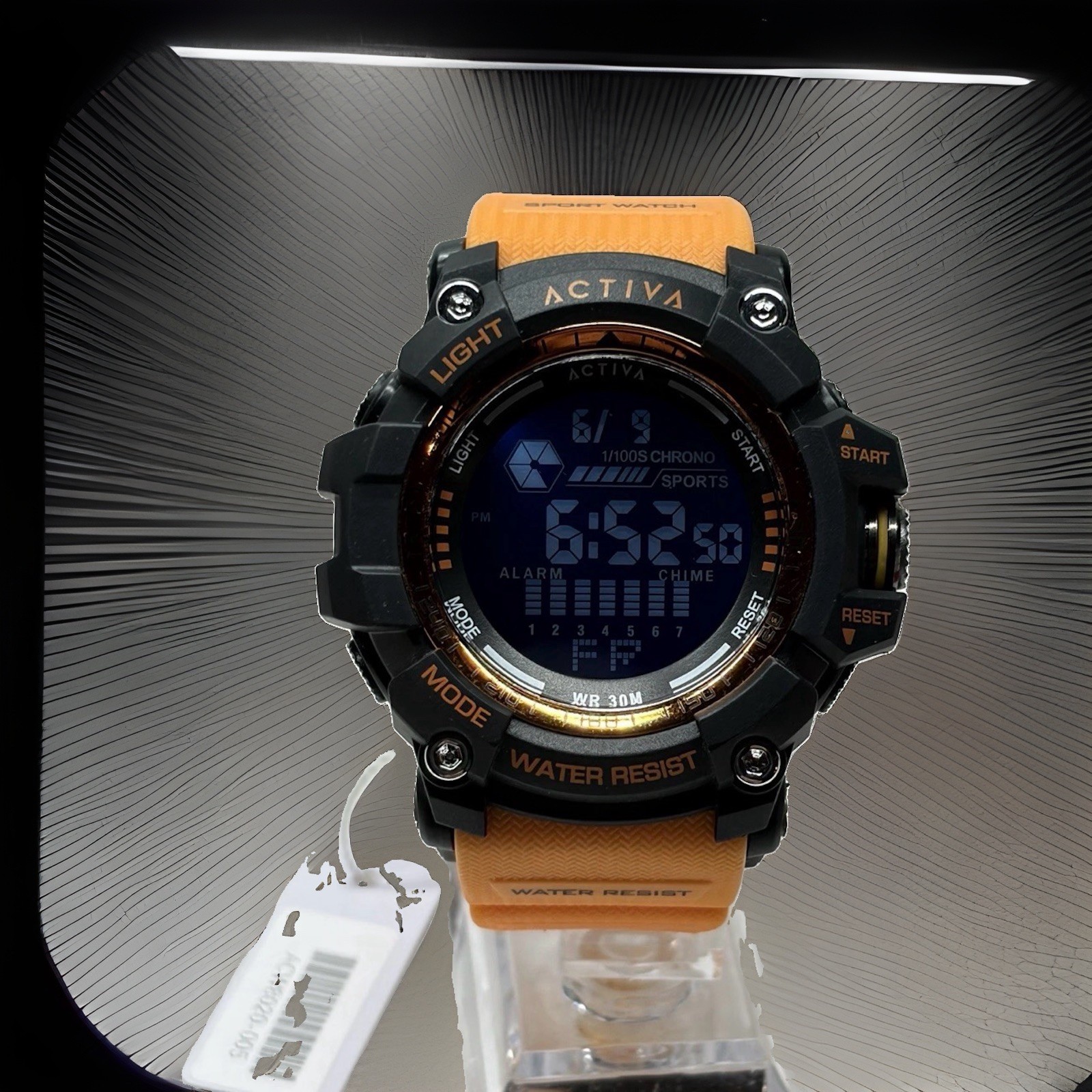 Activa X Invicta Men’s Digital Sports Watch Orange Black 56mm ACW8020-005
