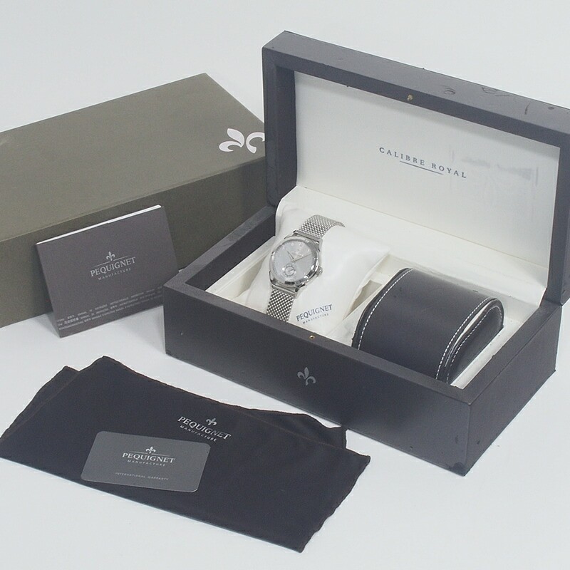 Pequignet Royale Manual 9080433 Silver Dial Hand Wind Mens Watch
