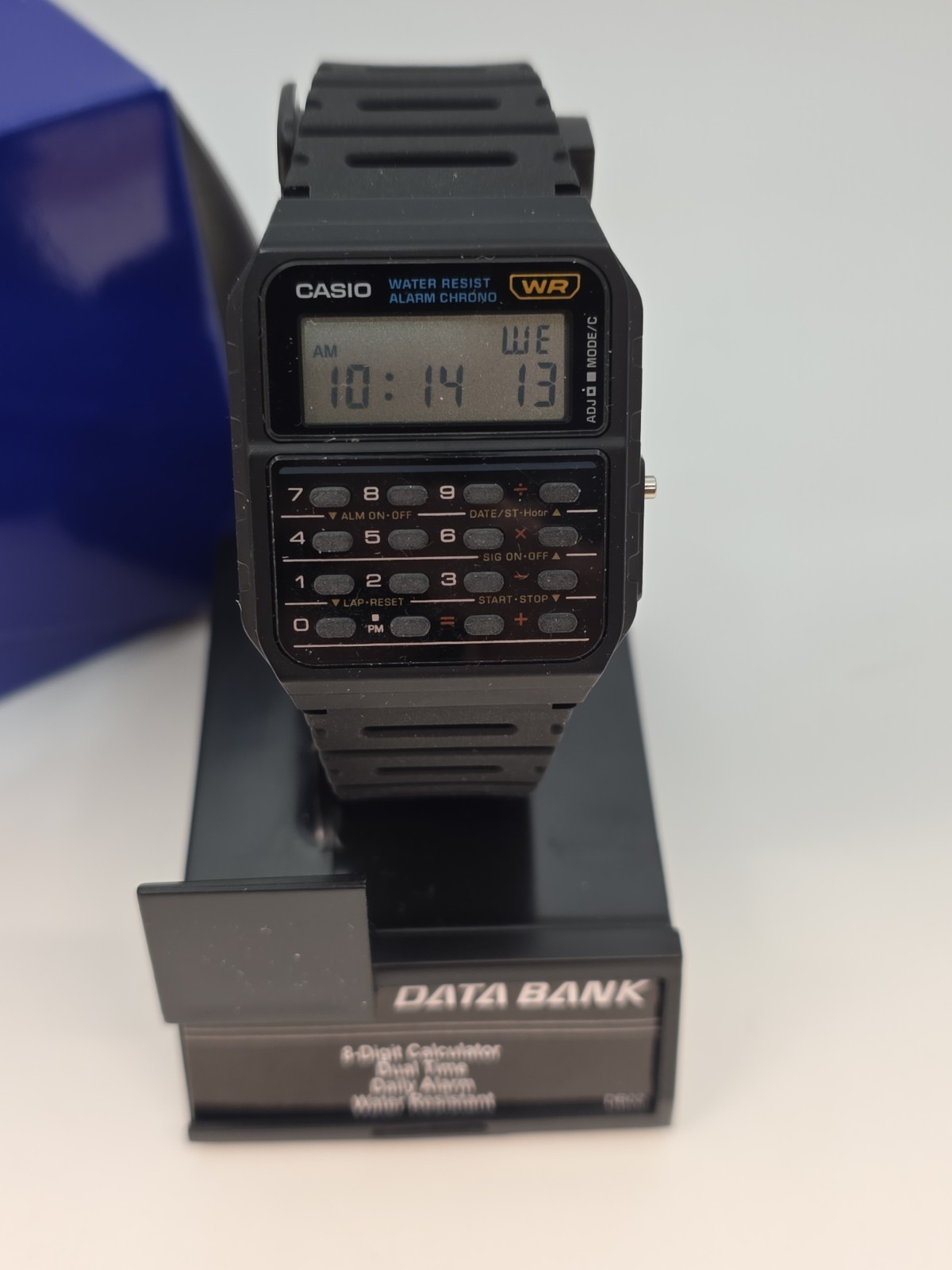 Casio CA-53W-1 Calculator Digital Watch Chrono Black Resin