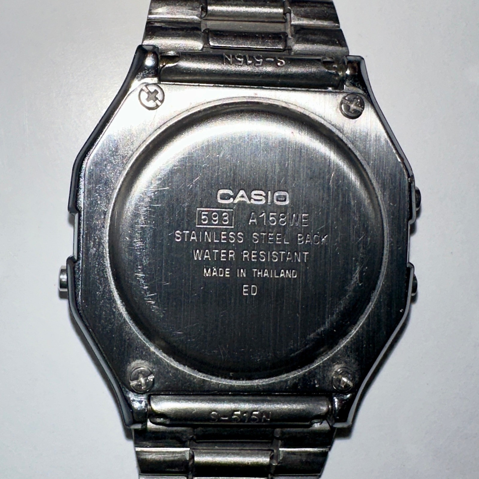 Casio A158WE Silver Gold Digital Watch Retro Alarm Chrono Stainless Steel 593