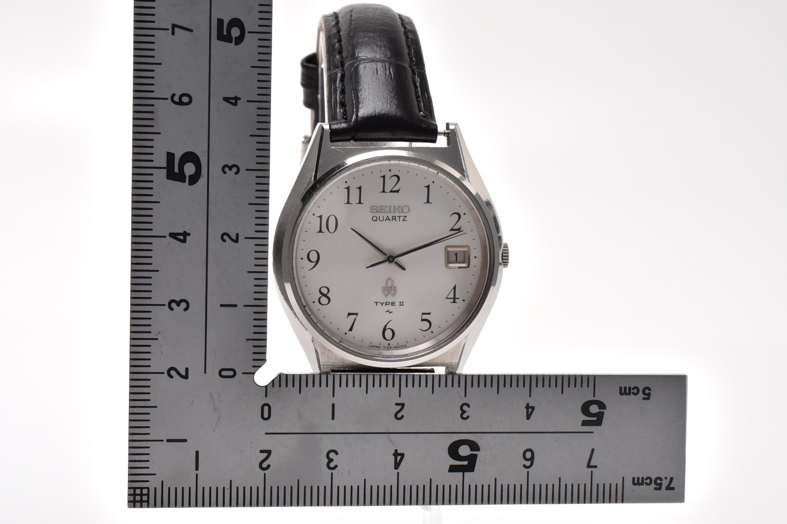 Vintage 1979 [N MINT /New Belt] SEIKO Type ii 7122-8000 Quartz Watch From JAPAN