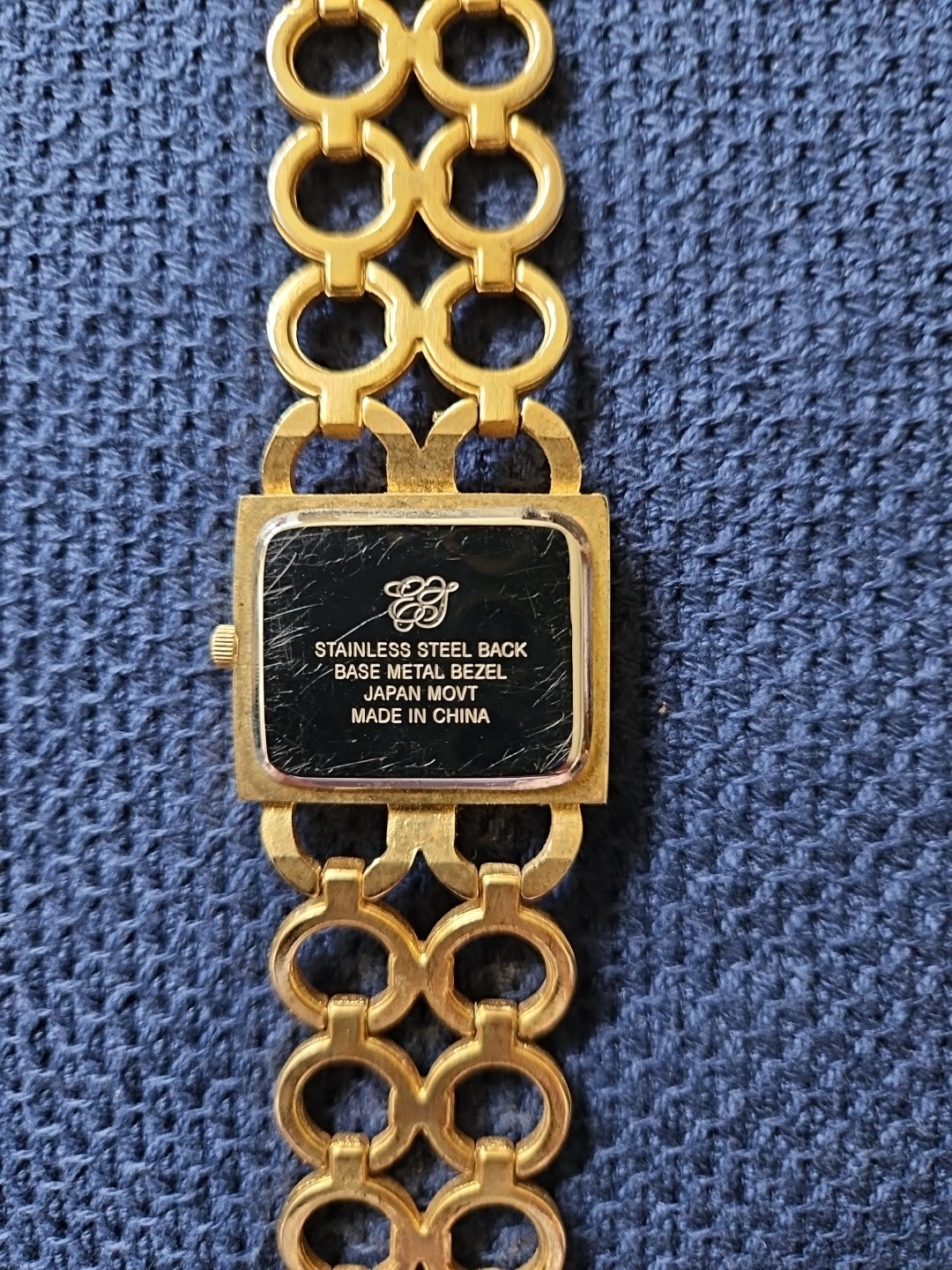Elizabeth Taylor White Diamonds Womens Goldtone Quartz Bracelet Watch