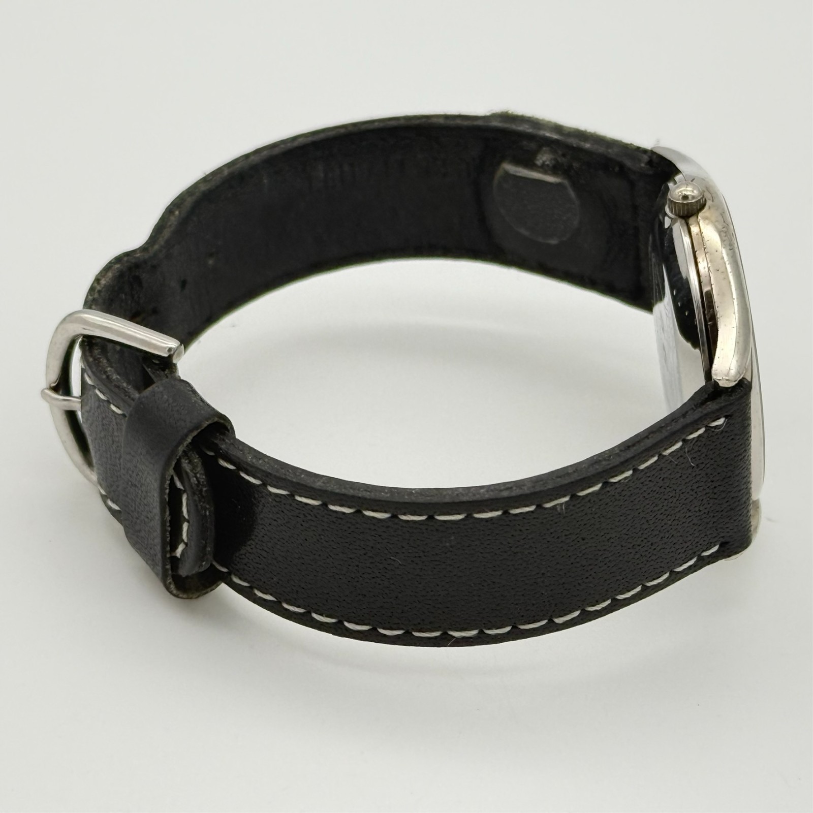 Vintage 1994 Unisex US ROUTE 66 True Americana Silver Tone 33.5mm Watch, Leather