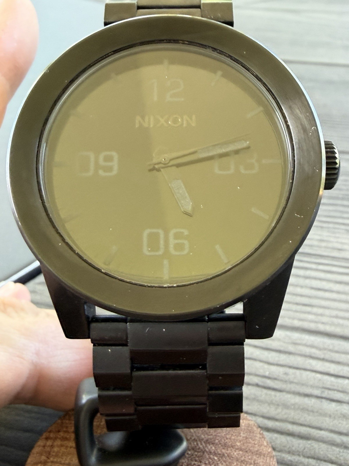 Nixon The Corporal “Take Charge” All Black 48mm Mens Watch Very Good Cond.
