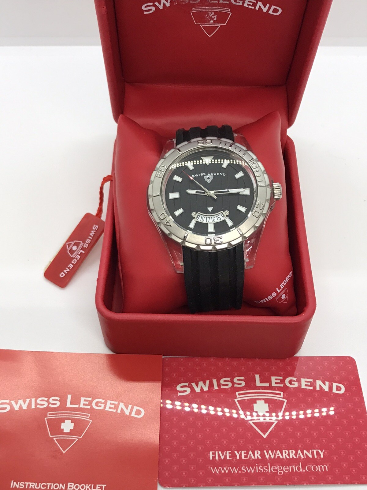 Swiss Legend Watch Portofino Collection Mineral Crystal In Box SL-40045-11