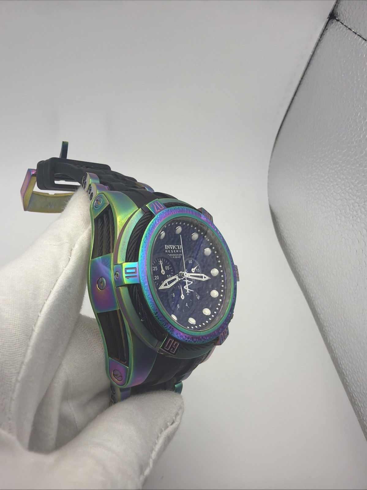 Invicta Reserve Bolt 22841 Men’s 53mm Iridescent Rainbow Swiss Chronograph Watch