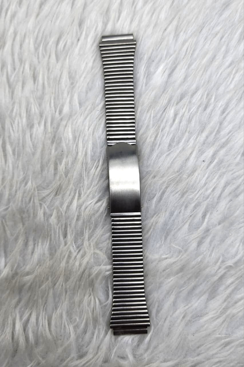 Stainless Steel Expandable Watch Band Silver Stretch Bracelet with Fold Clasp