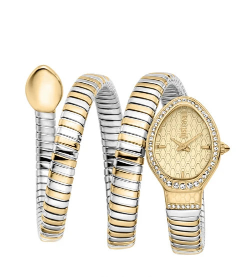 Just Cavalli JC1L327M0055 Women’s Two Tone Bracelet Gold Dial Quartz Watch
