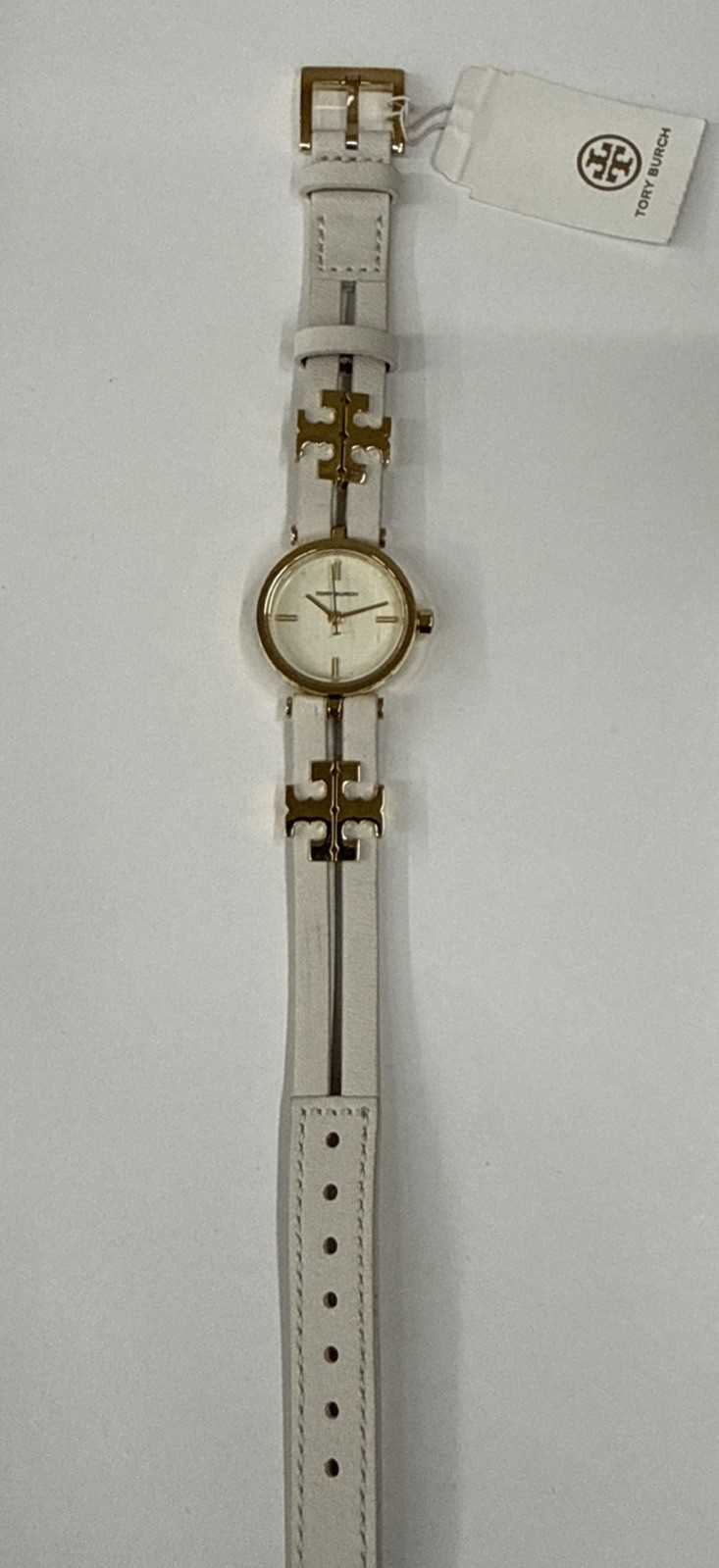 Tory Burch Kira TBW1452 Cream Dial Ivory Leather Strap Women’s Brand New Watch