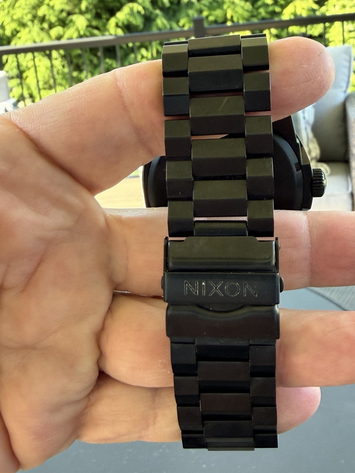 Nixon The Corporal “Take Charge” All Black 48mm Mens Watch Very Good Cond.