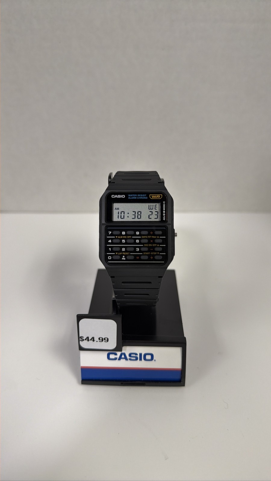 Casio CA-53W-1 Calculator Digital Watch Chrono Black Resin