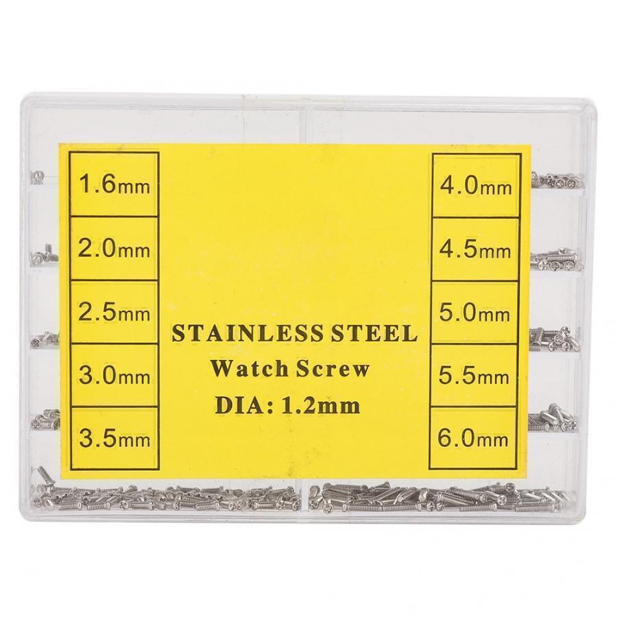 Stainless Steel Eyeglass Jewelry Watch Repair Screw Set Screws Kit Appro.600pcs