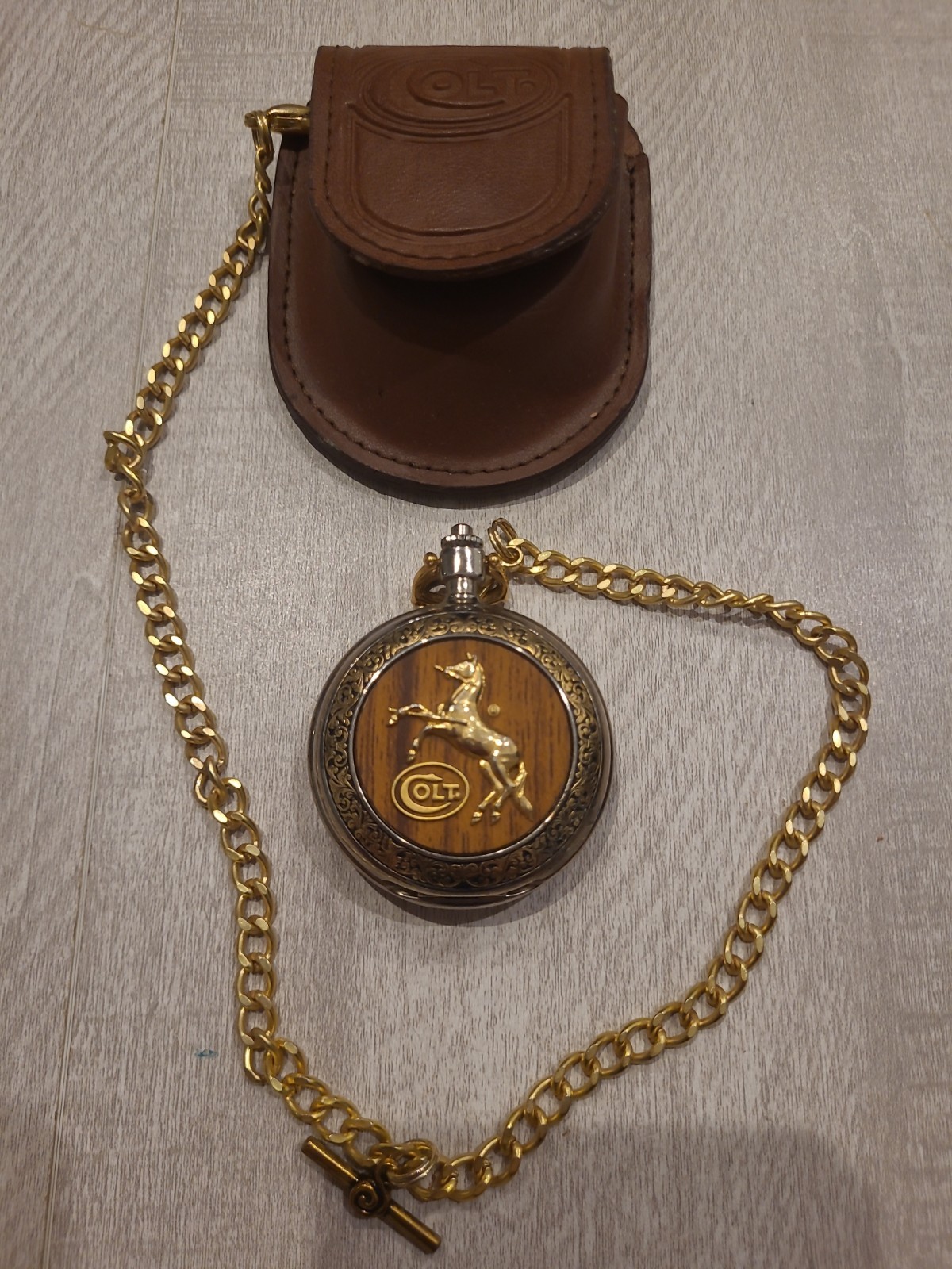 Franklin Mint Colt Army Peacemaker Single Action .45 Caliber Pocket Watch