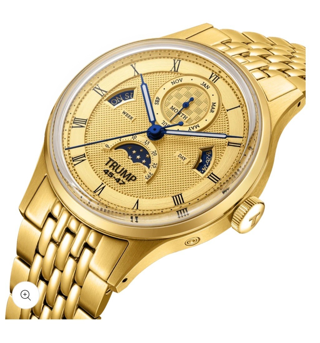 Trump Golden Moonphase Watch 250 LIMITED & NUMBERED #059/250 18K Gold Plating