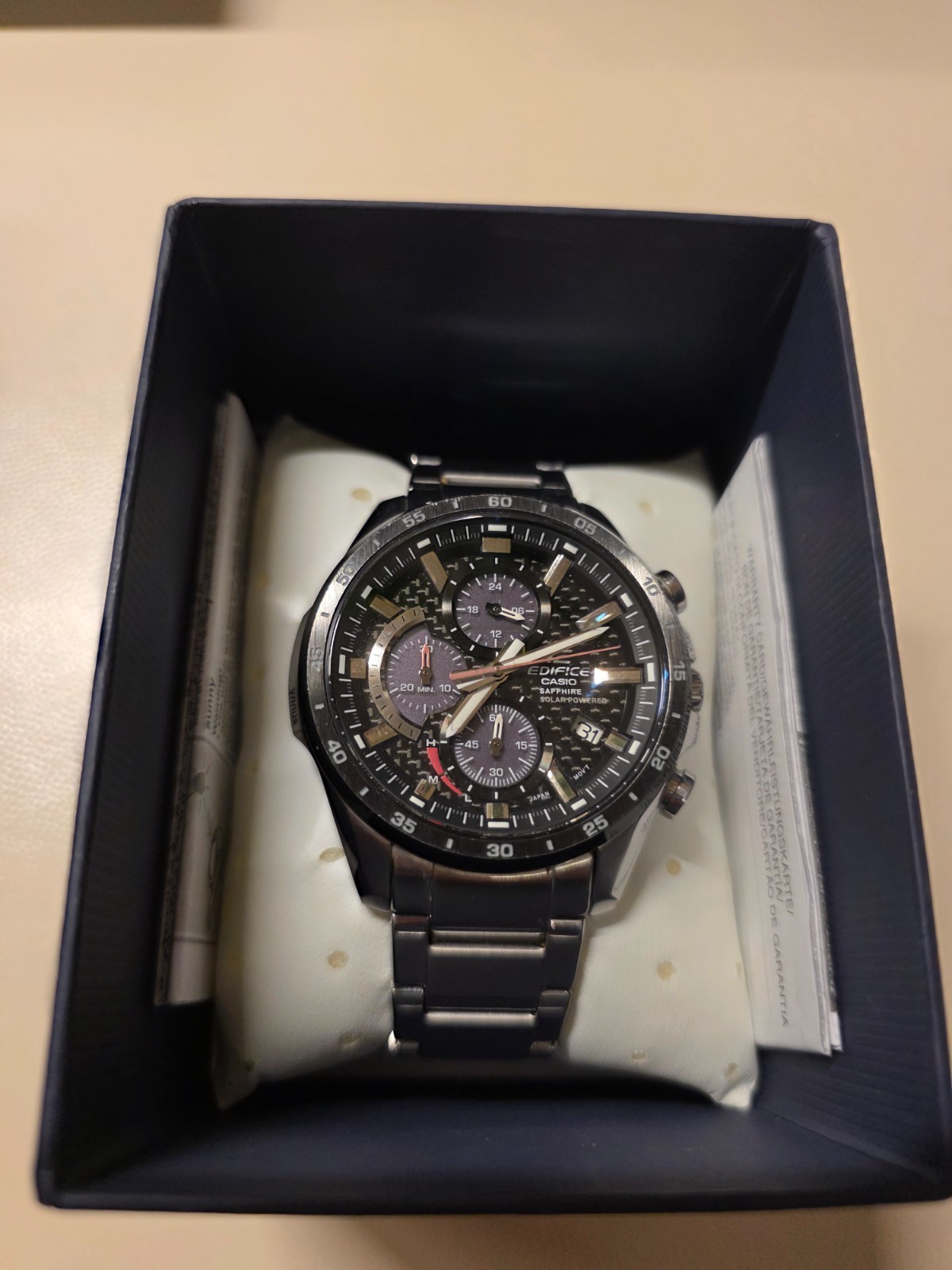 Casio Edifice Chronograph Men’s Watch Used but Mint Condition.