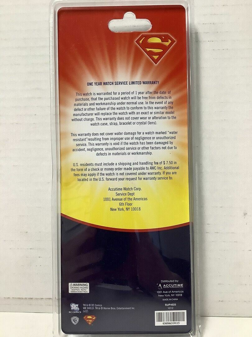 NEW DC Comics SUPERMAN Kids Projection Watch Projects 10 Pictures (New battery)