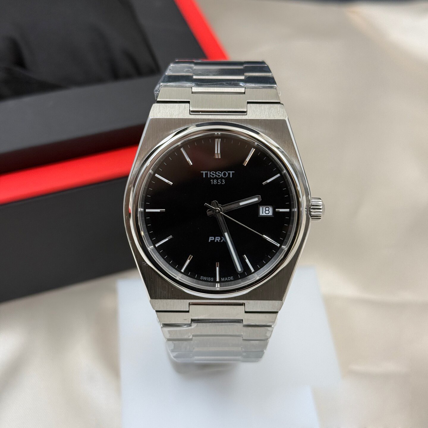 Tissot PRX/316L Quartz Black New Watch 40mm Men’s Steel Watch T137.410.11.051.00