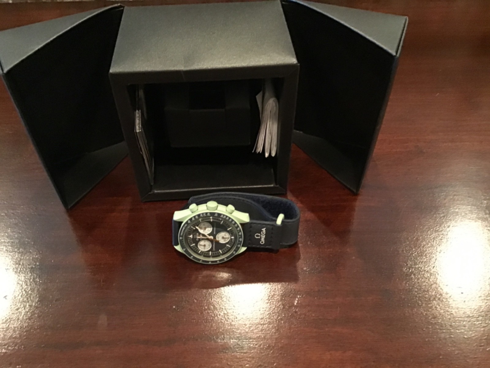 OMEGA x Swatch MoonSwatch Mission on Earth Bioceramic Quartz Chrono 42mm Box