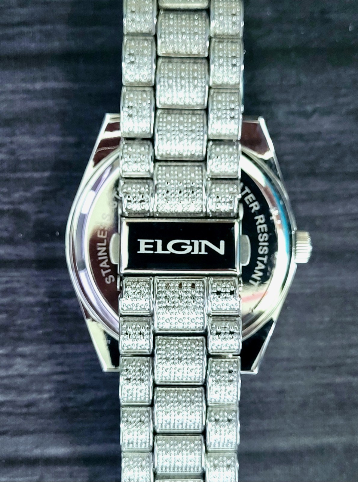 Rare Elgin Paved Diamond Dial Men’s Watch Authorized Dealer