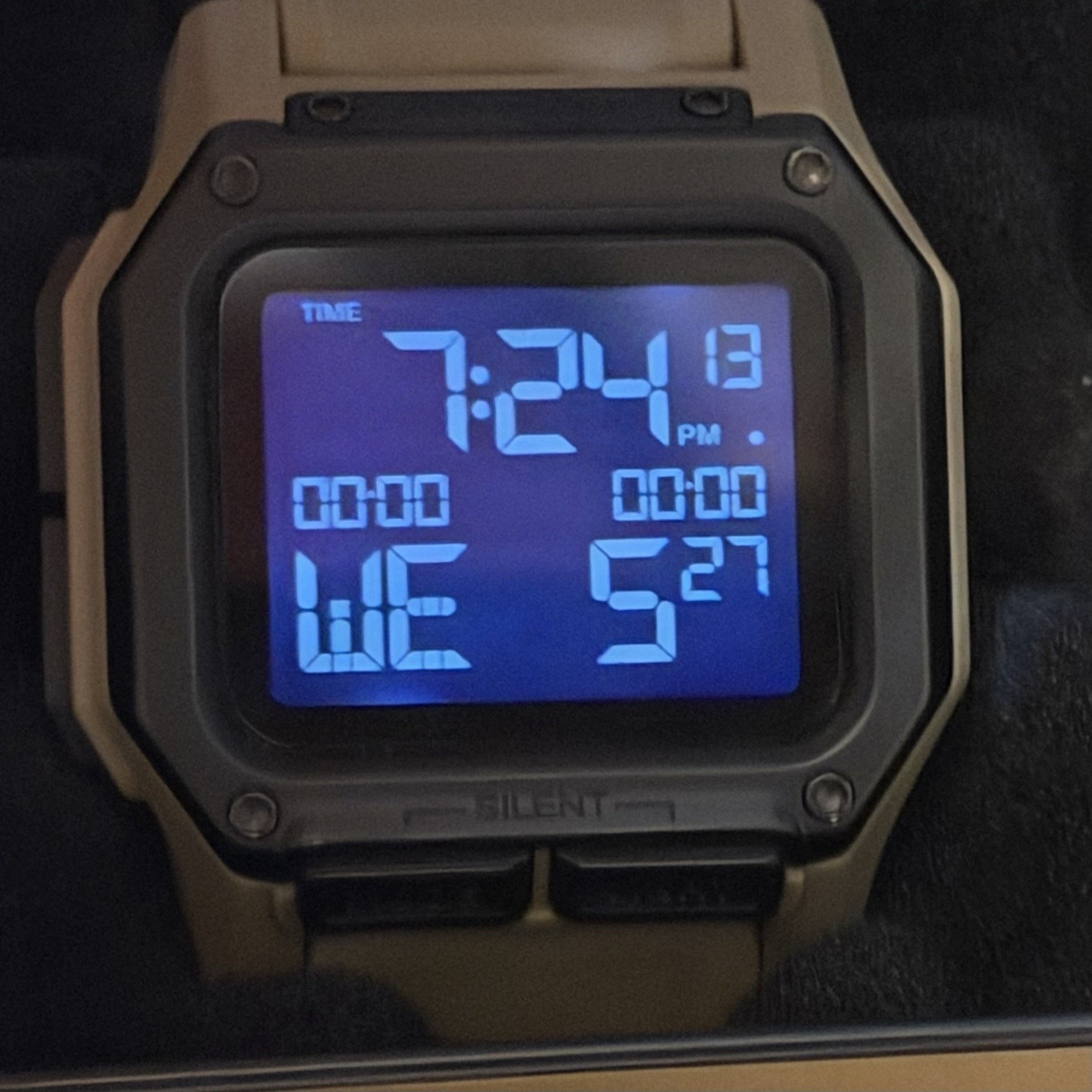 Nixon The Regulus Surplus Stormtrooper Tan Men’s Surf Skate Digital Watch w/Box