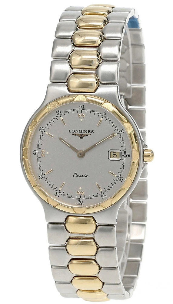 Logines Conquest 34mm Silver Dial Day-Date Two-Tone Men’s Watch L1.614.3.72.7