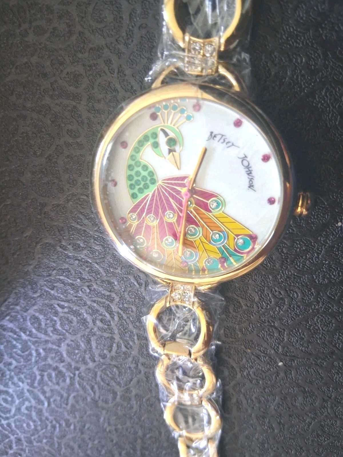 Betsey Johnson Bling Bling Time Peacock Crystal Watch BQ67-01 New