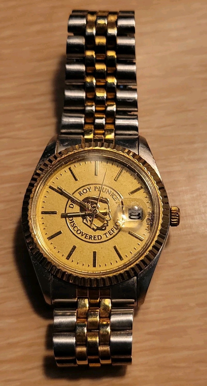 RARE Vintage Dr. Roy Plunkett Discovered Teflon Sweeda Analog Date Watch-Works