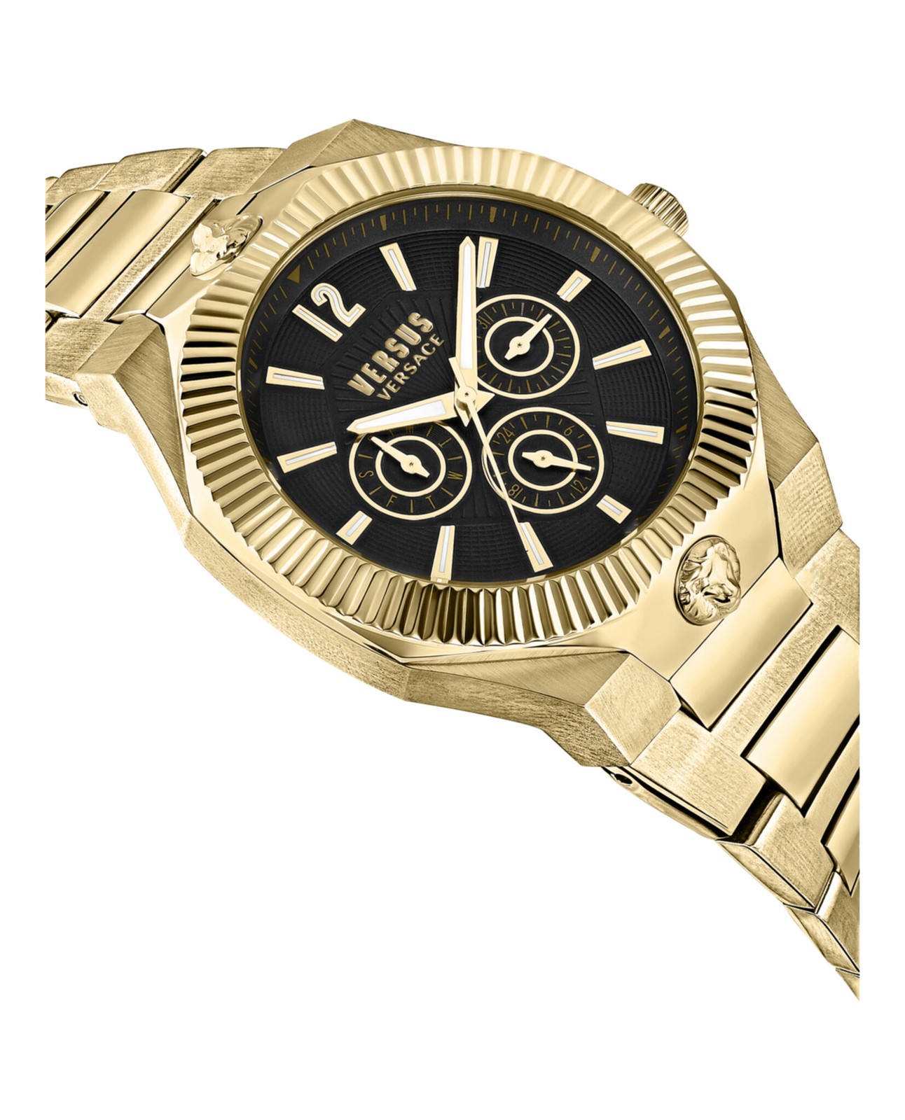 Versus Versace Mens Gold 42mm Bracelet Fashion Watch