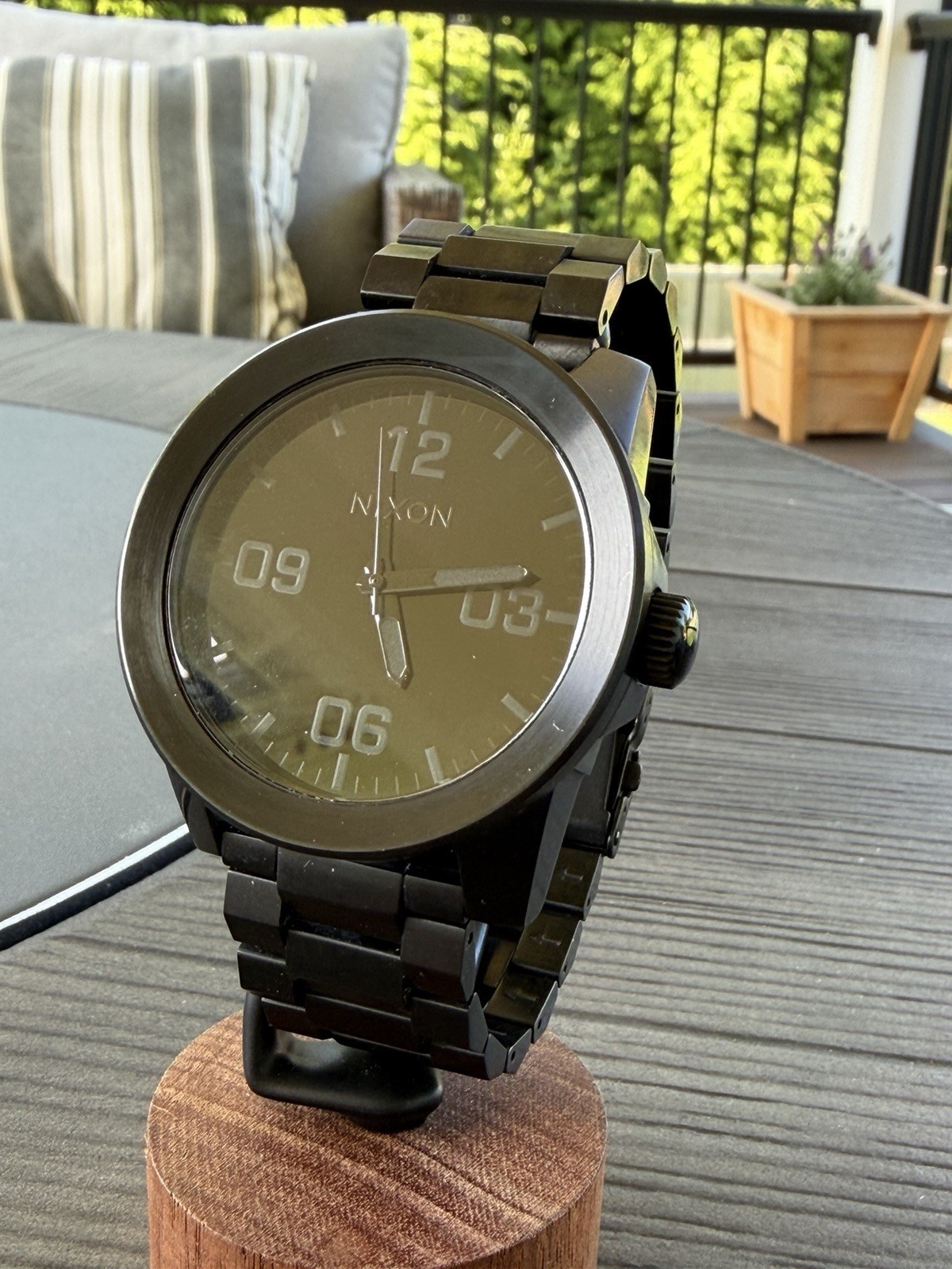 Nixon The Corporal “Take Charge” All Black 48mm Mens Watch Very Good Cond.