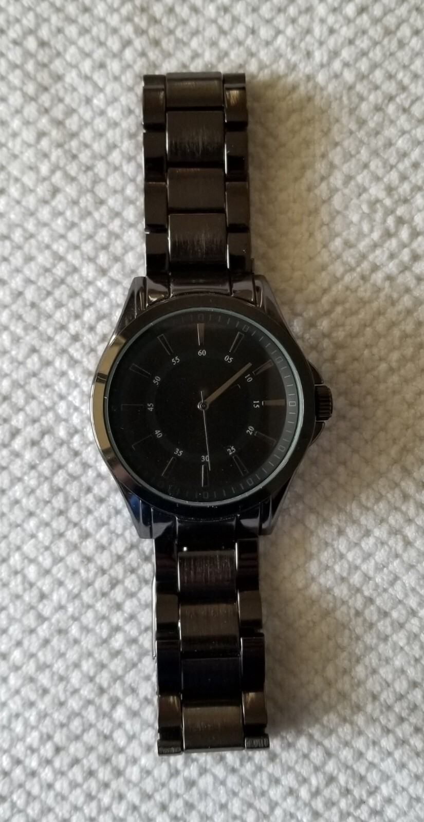 FMD Gun Metal Gray Men’s Watch FMDAL930 Link Band 8.25″ Max Size New Battery