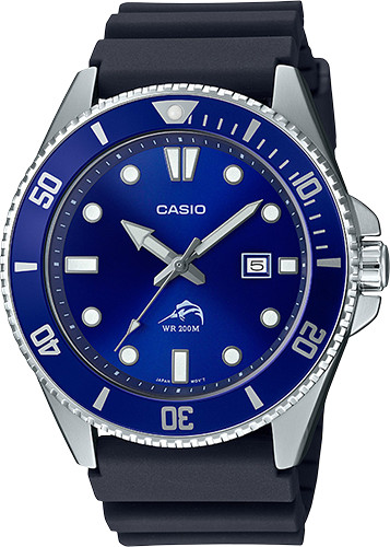 Genuine Casio Sports Watch MDV106B-2 Blue tone 200m WR Screw Lock Crown Analog