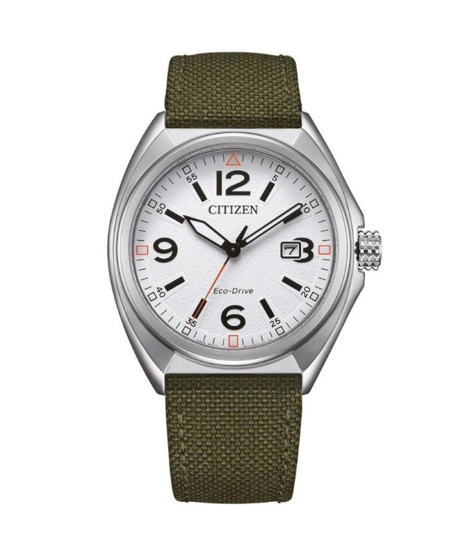 CITIZEN Men Analog Eco-Drive Casual Watch Classic Dress White Dial Waterproof Ro