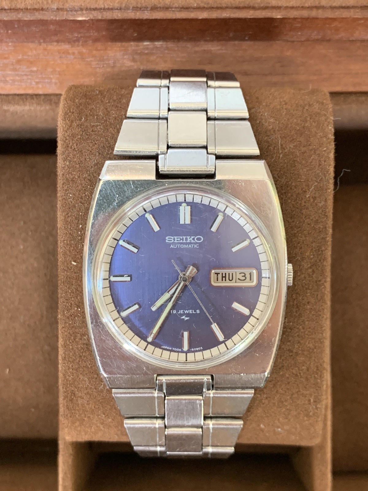 Vintage Seiko 7006-6000 | Automatic Watch | Purple Dial | Running [Read Desc.]