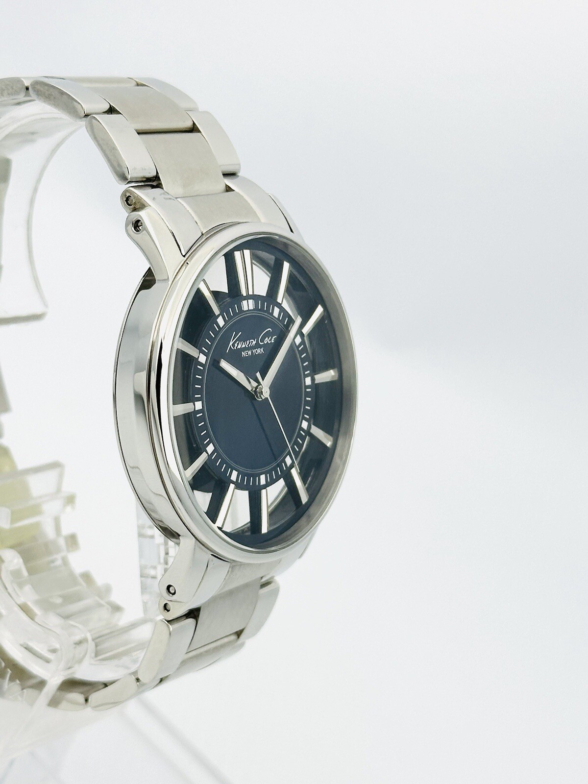 Kenneth Cole Men’s KC3993 Dark Blue Dial Transparency See-Thru Stainless Watch