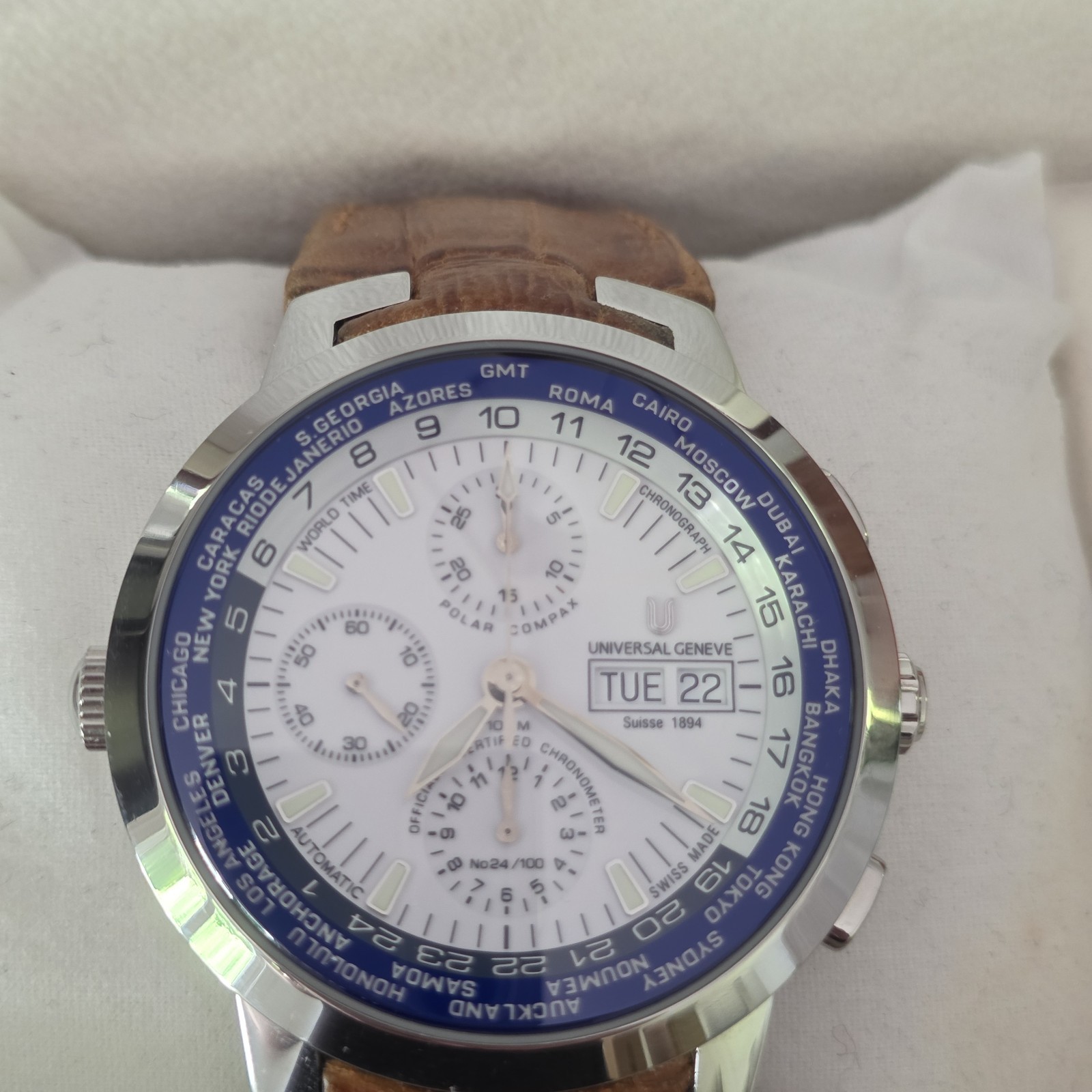 UNIVERSAL GENEVE Polar Compax Limited Edition Chronograph w/Original Packaging!