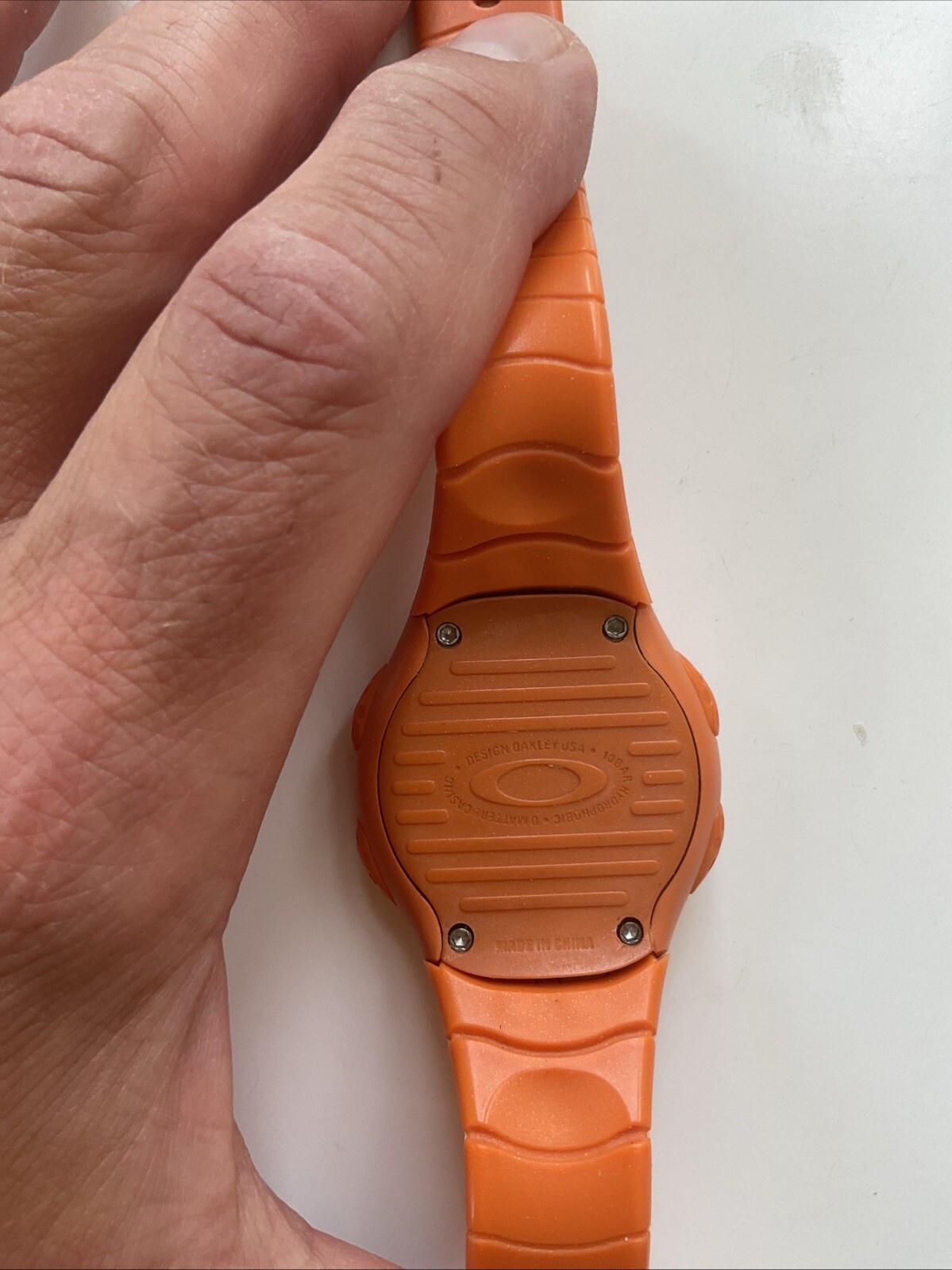 Orange Oakley D1 Digital Workout Watch