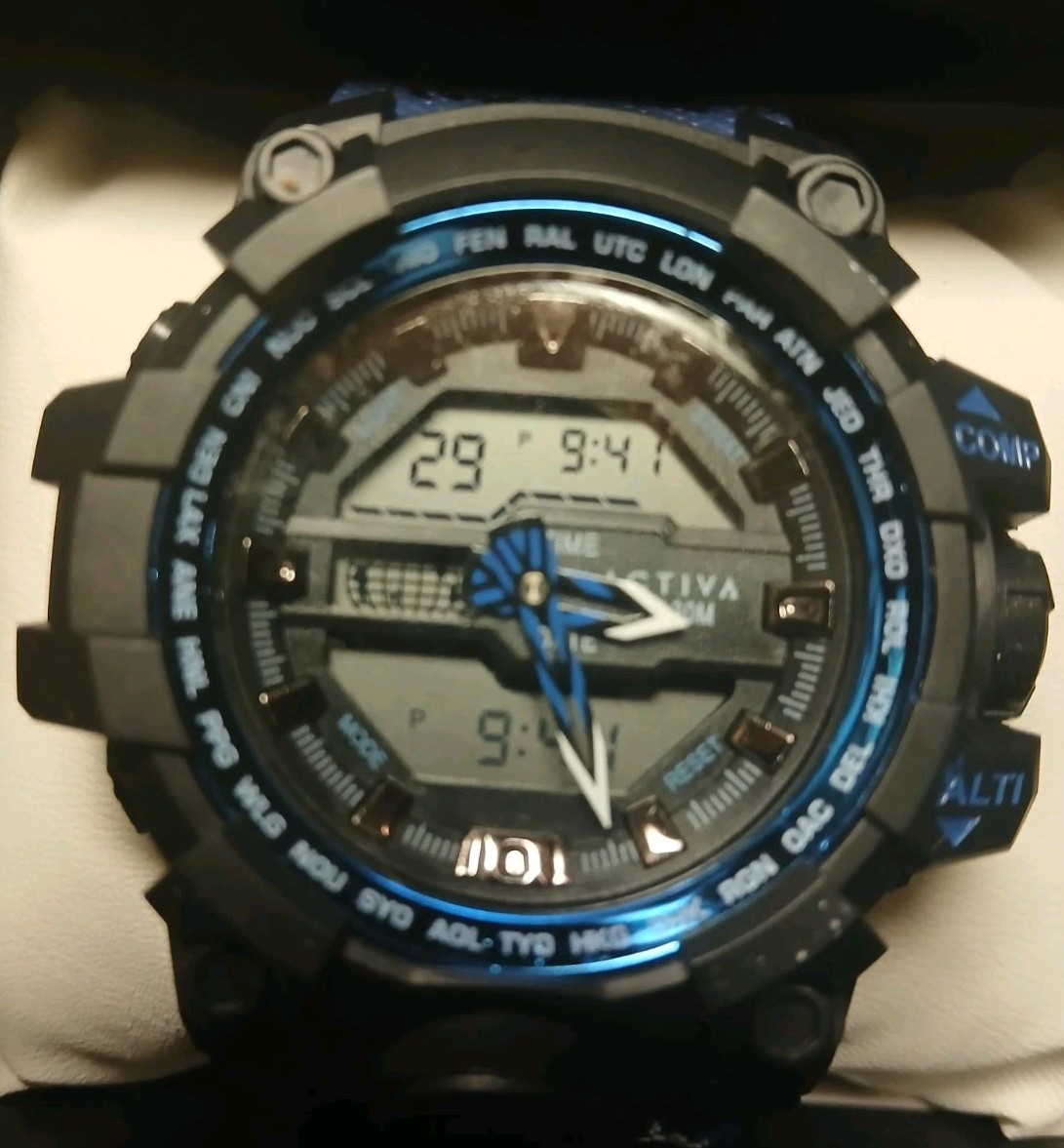 Activia Neo X Invicta Blue Camo Watch. ACW428-003. BlueBlack Camo