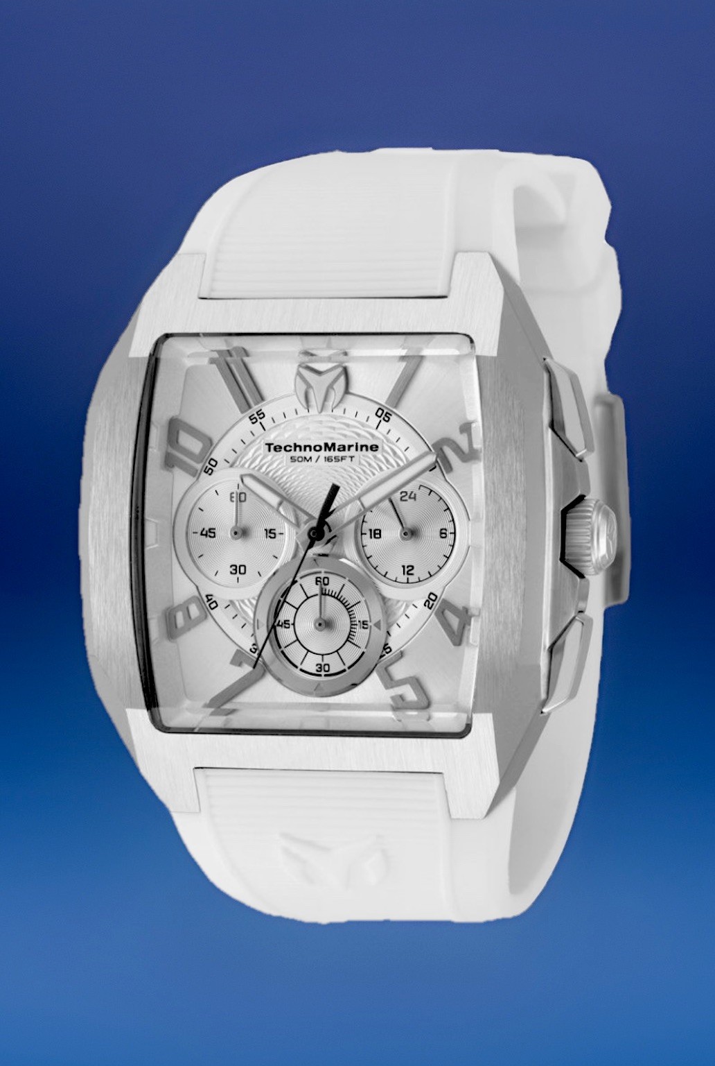 TechnoMarine Aqua Quadrant, WR 50m 43mm, New/Box/3yr Wnty, 8.5” Adjust TM-225120