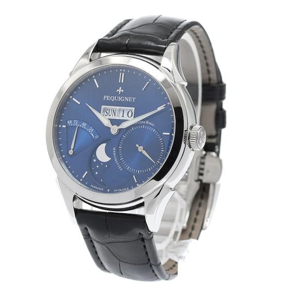 Pequignet 9010473 42mm SS Blue Dial Automatic Watch #C16378