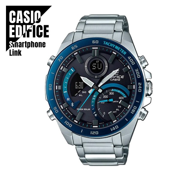 CASIO EDIFICE smartphone link Bluetooth ECB 900DB 1B black blue silver men’s wri