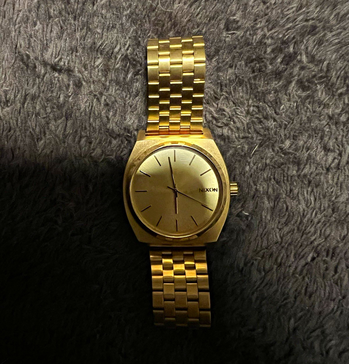 Nixon Time Teller Quartz Gold-Tone Analog Stainless Steel Bracelet 100m