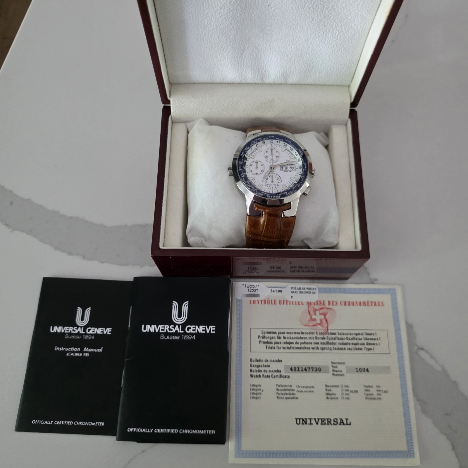 UNIVERSAL GENEVE Polar Compax Limited Edition Chronograph w/Original Packaging!